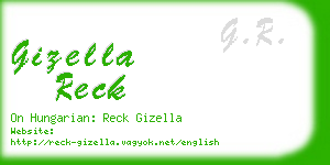 gizella reck business card